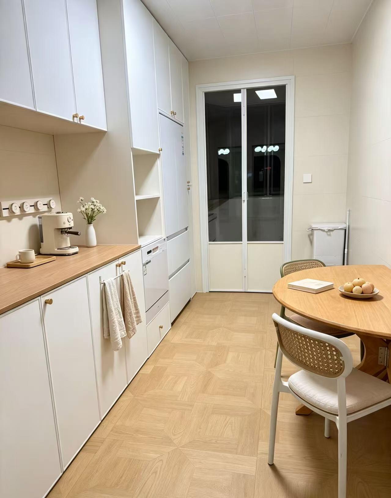Parquet-Effect Tiles in a Duplex Home — Kitchen and Dining | Everyday Warmth