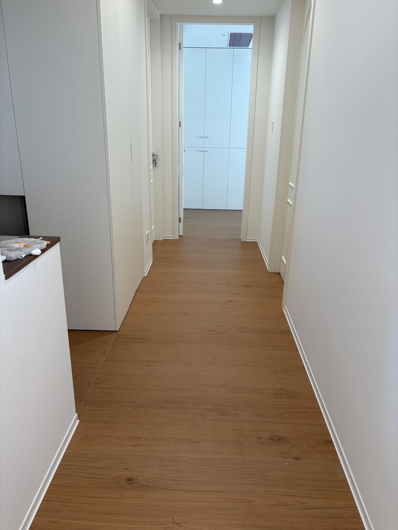 Light Brown Wood-Effect Tiles Throughout a Home — Hallway | An Unbroken Sense of Order