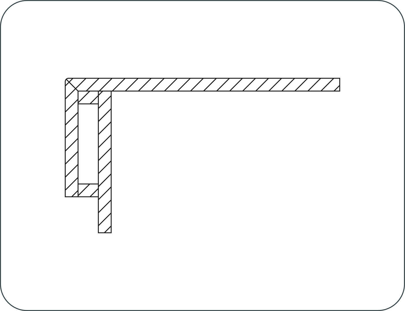 Seamless Arc Joint with Large & Small Hanging Edge Grooves (without LED)